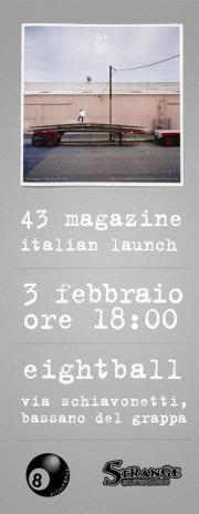 43 magazine italian launch flyer